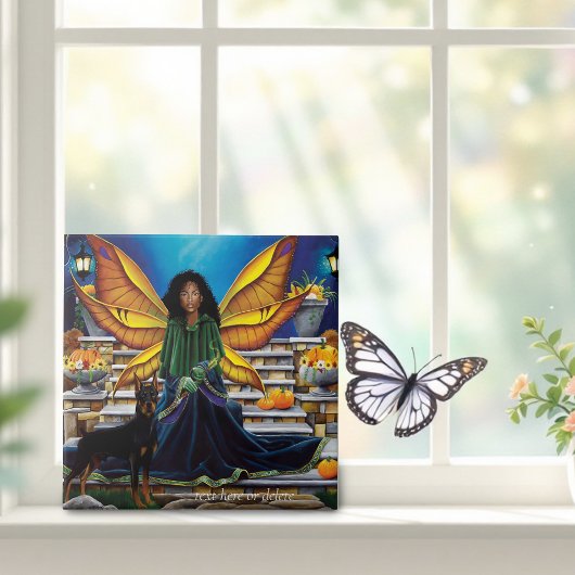 Fairy Guardian Doberman Dog Fliese