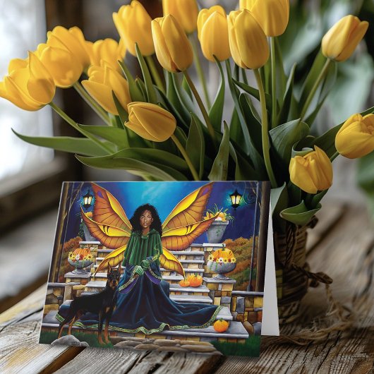 Fairy Guardian Doberman Dog Karte