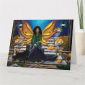 Fairy Guardian Doberman Dog Karte (Vorderseite)