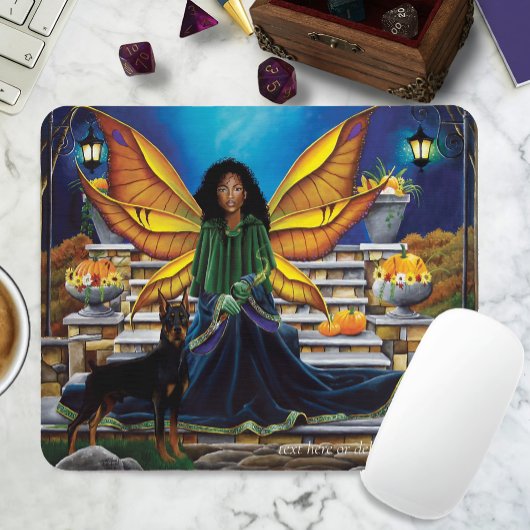 Fairy Guardian Doberman Dog Mousepad