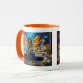 Fairy Guardian Doberman Dog Tasse (Vorderseite Links)