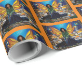 Fairy Guardina Doberman Dog Geschenkpapier (Rolleneckpunkt)