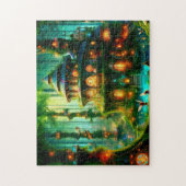 Fairy Habitat Enchanted Magical Forest Retreat Puzzle (Vertikal)