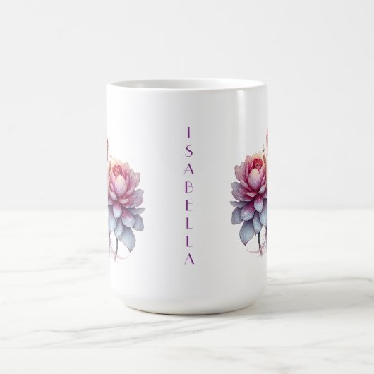 Fairy hält eine übergroße Blume Personalisiert Kaffeetasse (Mittel)