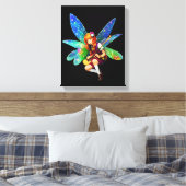 Fairy hält Musikinstrument Leinwanddruck (Insitu (Schlafzimmer))