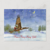 Fairy Hawk Weihnachten Postcard (Vorderseite)