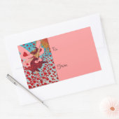 Fairy Hearts ÄNDERN FARBE ~ Square Stickers (Umschlag)
