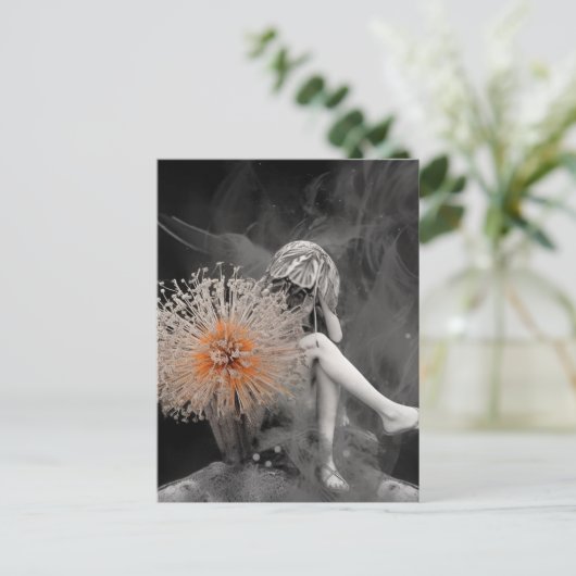 Fairy hinter den Blume Postkarte (Stehend Vorderseite)