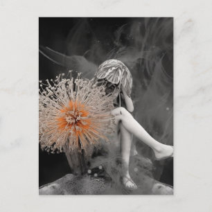 Fairy hinter den Blume Postkarte