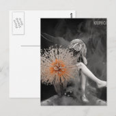 Fairy hinter den Blume Postkarte (Vorne/Hinten)