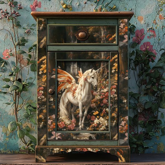 Fairy Horse Orange Blumenwald - Höhepunkt Seidenpapier