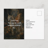 Fairy Horse Orange Butterfly Flügel Inspiration Postkarte (Rückseite)