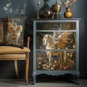 Fairy Horse Unicorn mit Feather Flügeln Blumenholz Lendenkissen