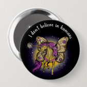 Fairy Horse Yellow Kaisermoth Button (Vorne & Hinten)