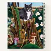Fairy House Garden Cat Notizblock (Rückseite)