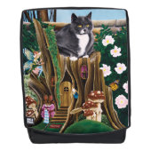 Fairy House Garden Cat Rucksack (Vorderseite)