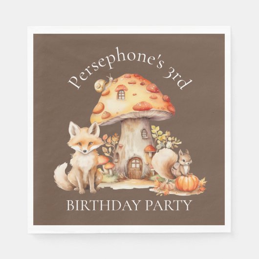 Fairy House Woodland Creative Birthday Party Serviette (Vorderseite)