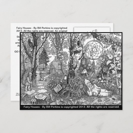 Fairy Houses Postcard Postkarte (Vorne/Hinten)