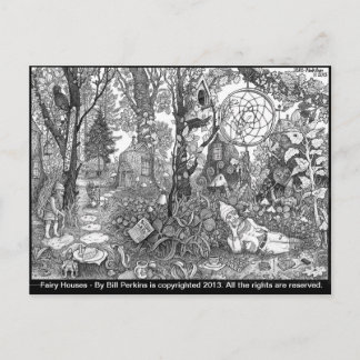 Fairy Houses Postcard Postkarte