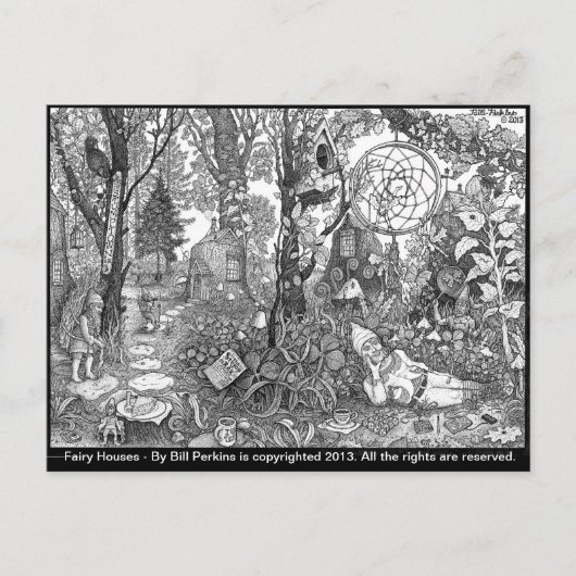 Fairy Houses Postcard Postkarte (Vorderseite)