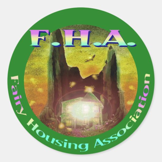 Fairy Housing Association Runder Aufkleber (Vorderseite)