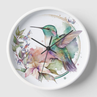 Fairy Hummingbird Wall Clock Uhr