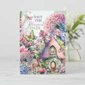 Fairy Hütte Magical Birthday Party Einladung (Stehend Vorderseite)