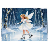 Fairy Ice Skating in and Enchanted Forest Große Geschenktüte (Rückseite)