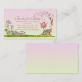 Fairy Illustrations Baby Dusche "Books for Baby" Begleitkarte (Vorne/Hinten)