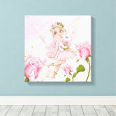 Fairy Illustrations Baby Girl Kinderzimmer Leinwanddruck (Insitu (Holzboden))