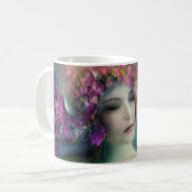 Fairy im Blumengarten Wasserfarbe