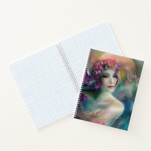 Fairy im Blumengarten Wasserfarbe Notizblock (Innenseite)