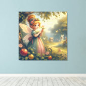 Fairy im Garten Leinwanddruck (Insitu (Holzboden))