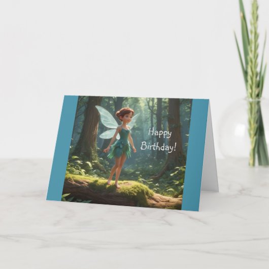 Fairy im Wald Karte (Vorderseite)