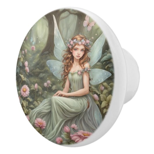 Fairy im Wald Keramikknauf (Rechts)