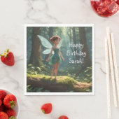 Fairy im Wald zum Geburtstag Serviette (Beispiel)