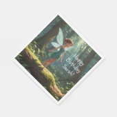 Fairy im Wald zum Geburtstag Serviette (Ecke)