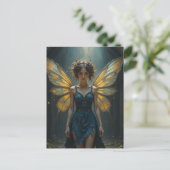 Fairy in a Denim Dress Postkarte (Stehend Vorderseite)
