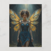 Fairy in a Denim Dress Postkarte (Vorderseite)
