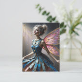 Fairy in a Denim Dress Postkarte (Stehend Vorderseite)