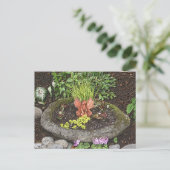 Fairy In A Garden Nature Art Personalized Postkarte (Stehend Vorderseite)