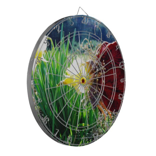 Fairy in den Affodien Dartscheibe (Vorderseite Links)