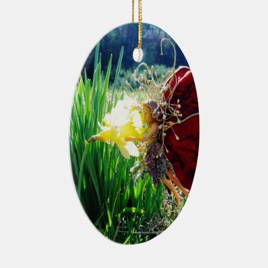 Fairy in den Affodien Keramik Ornament (Rechts)