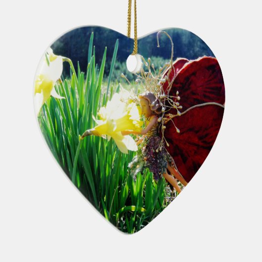 Fairy in den Affodien Keramik Ornament (Rechts)