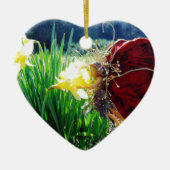 Fairy in den Affodien Keramik Ornament (Vorne)