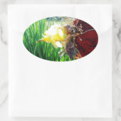 Fairy in den Affodien Ovaler Aufkleber (Tasche)