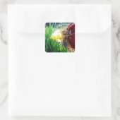 Fairy in den Affodien Quadratischer Aufkleber (Tasche)