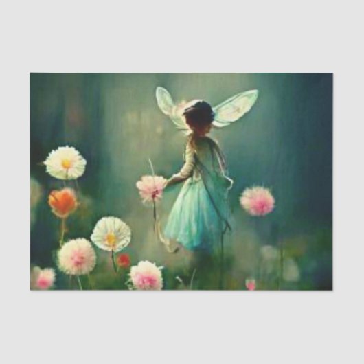 Fairy in der Wiese Decoupage Seidenpapier (Vorderseite)