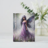 Fairy in einem Birkenwald Postkarte (Stehend Vorderseite)