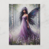 Fairy in einem Birkenwald Postkarte (Vorderseite)
